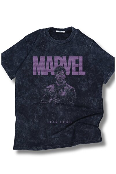 Fuddy Moda Unisex Star Lord Printed Washable T-Shirt, Oversize Mar Vel Writte...