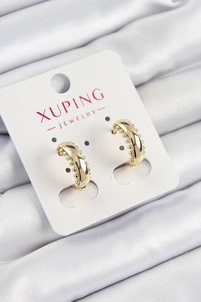 PRATİKOBA Bfs Xuping Fence Ring Model Gold Color Women's Earrings