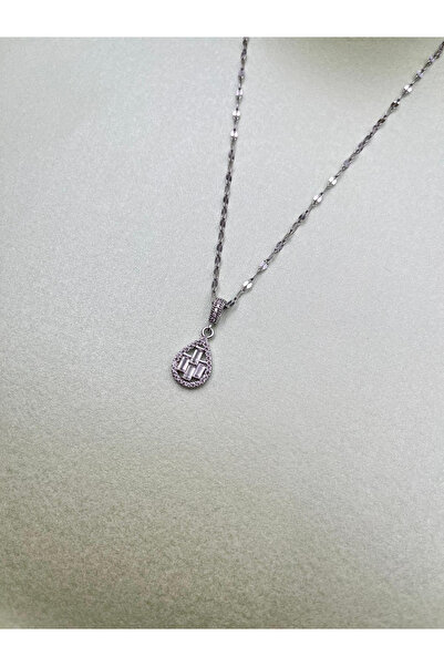 focusbella قلادة على شكل سلسلة فضية اللون