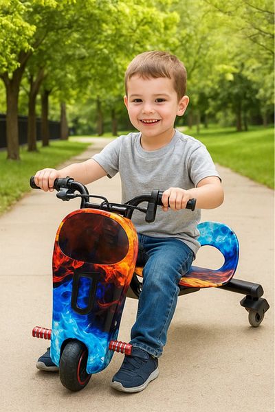 MASA 36V Electric Drift Scooter for Kids – 3-Speed with Rear Wheels & Color Options
