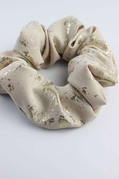 İLKYAZ Silvery Soft Fabric Rubber Buckle Bagel Buckle - Bone