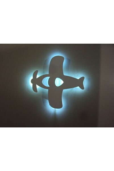 baskigo.com Airplane Baby Room Children's Room Decorative Led Lighting 30 cm