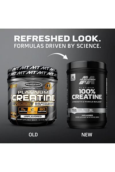 MUSCLETECH Platinum 100% Creatine Unflavored 80 Servings 400g