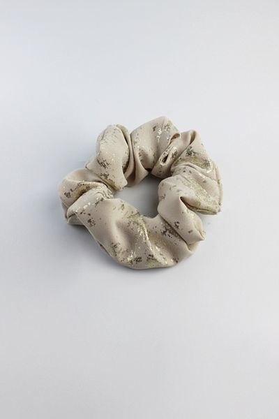 İLKYAZ Silvery Soft Fabric Rubber Buckle Bagel Buckle - Bone