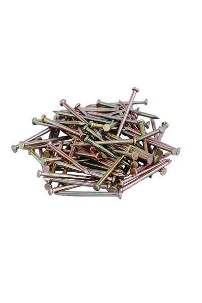 MR RZN STORE Yellow Steel Nail - 3X50 Hardwood and Skirting Nail 100