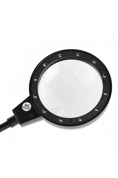 Toptan Bulurum Illuminated Magnifying Glass with 12 LED Clips, Illuminated Desk Lamp Study Lamp