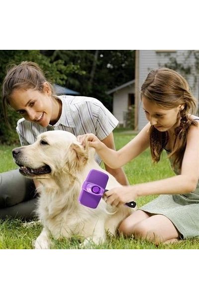 PRATİKOBA Bfs Automatic Cleanable Key Practical Cat Dog Hair Collection Brush