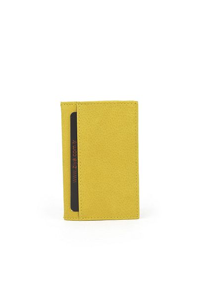 Ziya , Unisex Genuine Leather Card Holder 1539852Z03 Yellow
