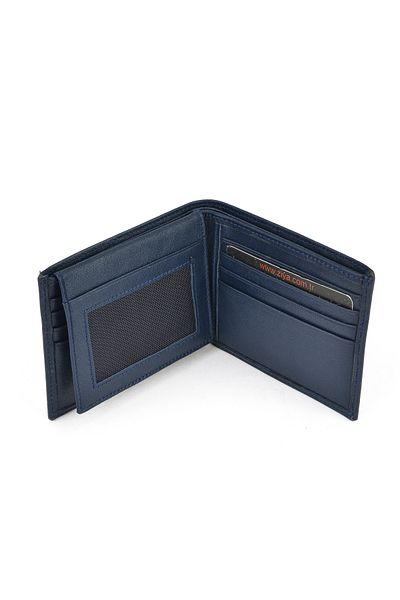 Ziya , Men's Genuine Leather Wallet 1539852Z07 Navy Blue