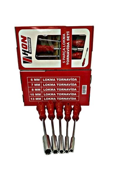 MR RZN STORE 5 Pieces Socket Wrench Screwdriver 6/7/8/10/13/mm Metal Hexagon