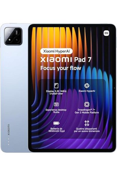 Xiaomi جهاز Pad 7، أزرق، ذاكرة وصول عشوائي (RAM) سعة 8 جيجابايت، وذاكرة داخلية سعة 256 جيجابايت، وواي فاي - الإصدار العالمي