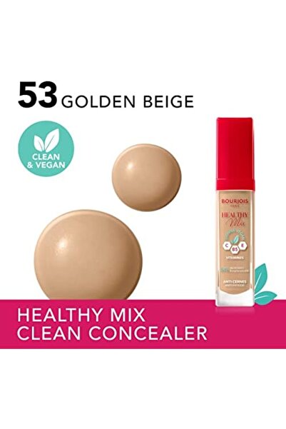 Bourjois Healthy Mix Clean Concealer - Skin Evening Face Makeup - Naturally Covers Imperfections, Da