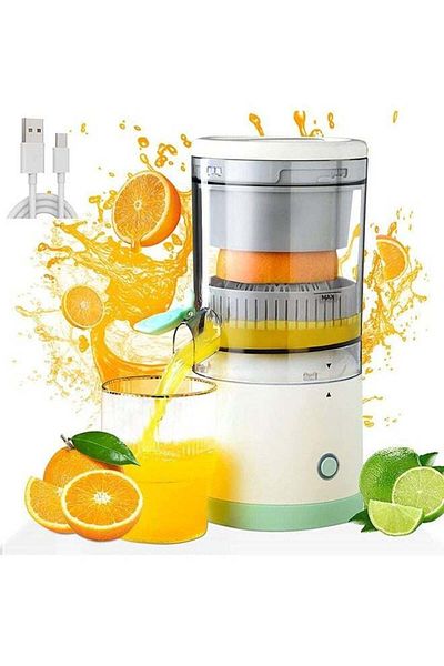 COOYA Citrus Juicer,Electric Orange Juice Squeezer with Powerful Motor and USB Charging Cable (White)