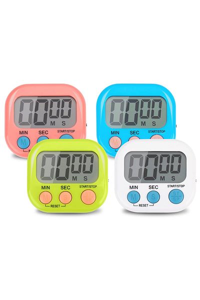 COOYA 4-Piece Multi-Function Electronic Timer,Learning Management,Suitable for Kitchen,Study,Work,Exercise