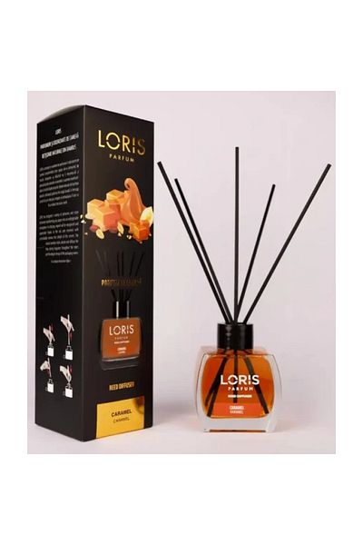 Loris Caramel room freshener with sticks - 120 ml