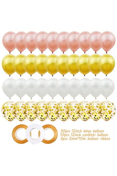 Choice Other 12INCH QQ274-9JJ 43PCS 12Inches Confetti Balloons Macaroon Latex Ballon Anniversary Wedding Bi