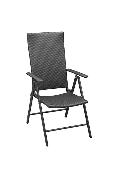 vidaxl 9 Piece Garden Dining Set Black and Brown