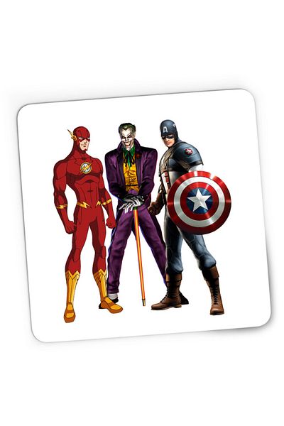 OEM Mousepad Gaming Captain America Joker Flash Serious Speed Suit, 21x19 см
