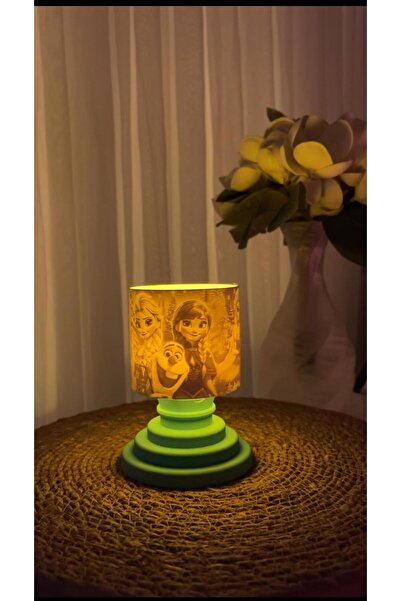 HALL BREATHE Mavi Elsa, Olaf ve Anna kabartmalı gece lambası, sıcak ve şık ay...