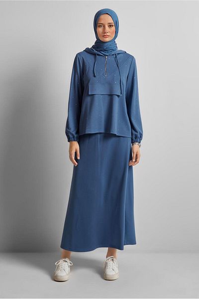 Alvina Stone Skirt Tracksuit Set 45633