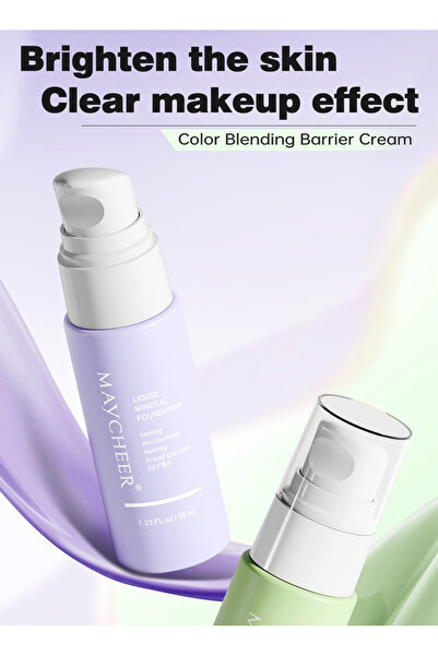 Maycheer Whitening Isolation Cream, Color Corrector with SPF30, Waterproof Makeup Primer for Women, 35ml