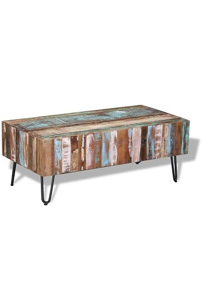 vidaxl Coffee Table Solid Reclaimed Wood 100x50x38 cm
