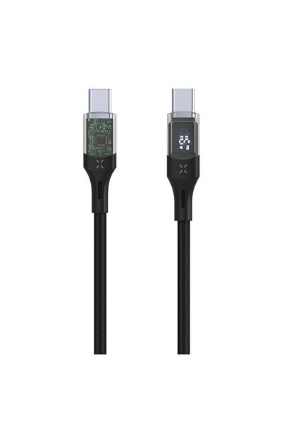 FIXED | Kabel USB-C/USB-C z wyświetlaczem, obsługa PD, 2m, USB 2.0, 100W | FIXDD-CC2-BK