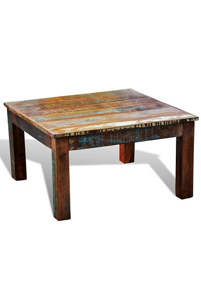 vidaxl Coffee Table Square Reclaimed Wood