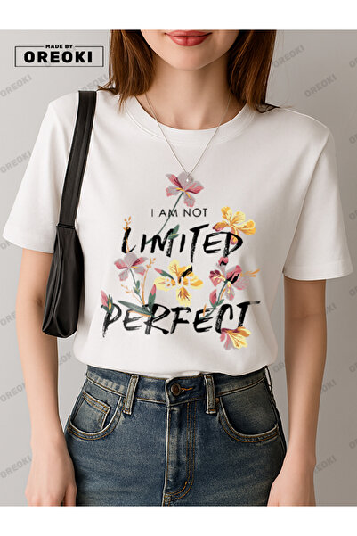 EFFRENATU تي شيرت أبيض للفتيات من نسيج القطن المطبوع أنا مثالي