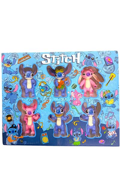 Toybox 6-Piece Stitch Action Figure Set, Lilo and Stitch Model Statue Figure Toy, Cartoons