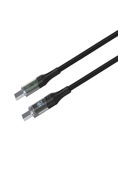 FIXED | Kabel USB-C/USB-C z wyświetlaczem, obsługa PD, 2m, USB 2.0, 100W | FIXDD-CC2-BK