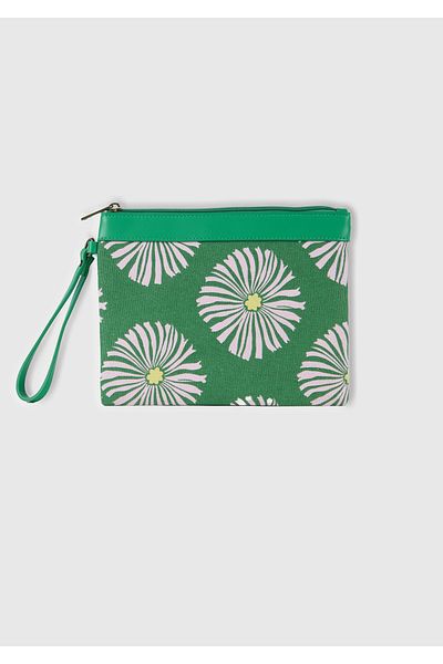 United Colors of Benetton Women's Green Patterned Wallet