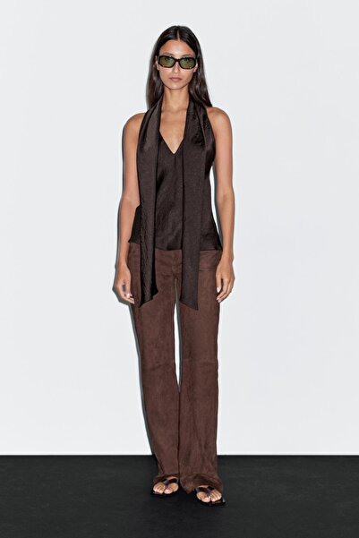 Massimo Dutti Bağcıklı dökümlü top