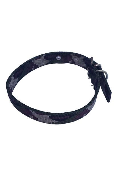 OEM Zgardă pentru câini, imprimeu militar, material textil, 2,5 x 60 cm, reglabilă, 45-55 cm