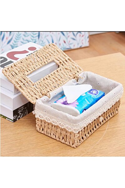Cozy Nest Woven Tissue Box with Cover, Perfect for Living Room, Bathroom, Home, Office