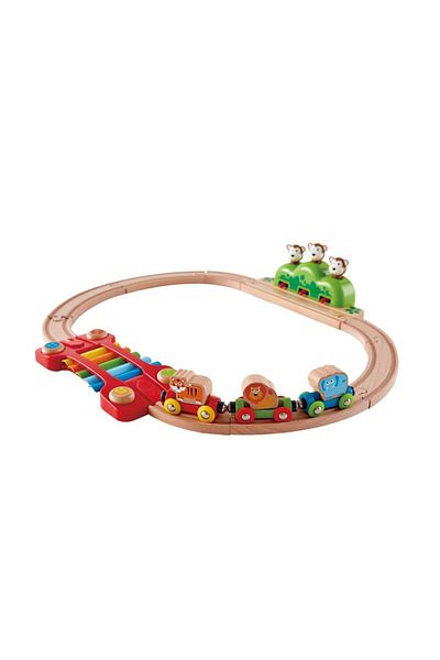 Hape Train set with monkeys and xylophone