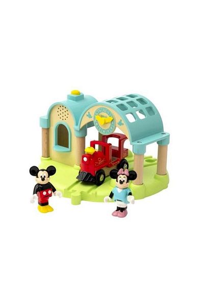 BRIO Mickey Mouse train station with recording and playback