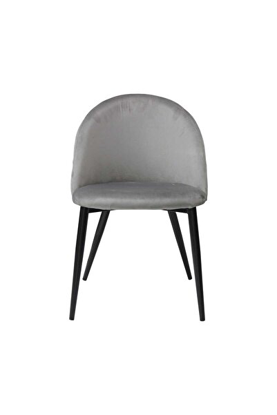 ARTA DOOR Set 2 Scaune Bella Gri Picior Negru, HoReCa, Bucătărie , Living, Birou, Dormitoare, Holuri