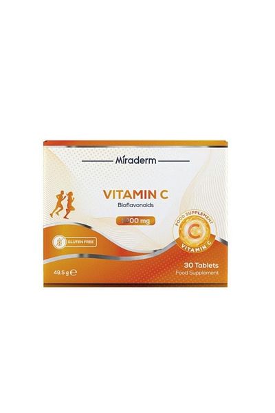 Miraderm Supplementing Gda 30 Tablets Containing Vitamin C 1000 Mg
