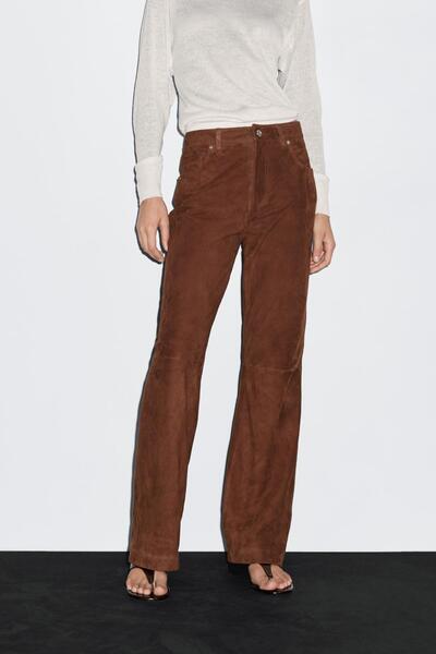 Massimo Dutti Süet deri pantolon