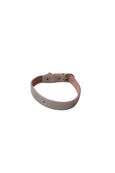 OEM Zgardă din piele naturală argintie, pentru câini de talie mică, 35 x 1,5 cm