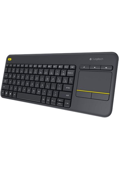 logitech | K400 Plus | Klawiatura z gładzikiem | Bezprzewodowa | NL | Czarna | Port USB | 380 g