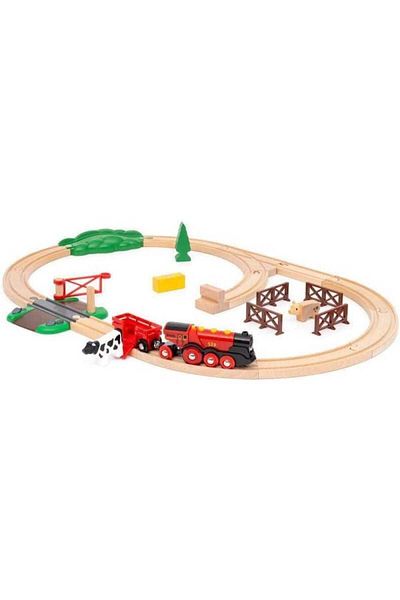 BRIO Train set with big red locomotive