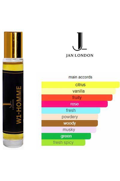 JAN LONDON Essential Attar Oil 10ml | Non-Alcoholic Unisex Roll-On | Inspired by Dunhill Desire Red (W1-HOMME)