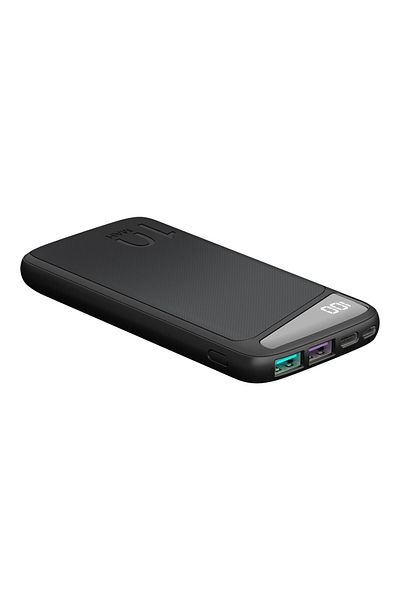 goobay 53936 Fast Charge Power Bank 10,000 mAh with Power Delivery, Black