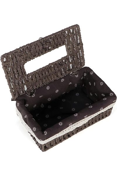 Cozy Nest Woven Tissue Box with Cover, Perfect for Living Room, Bathroom, Home, Office