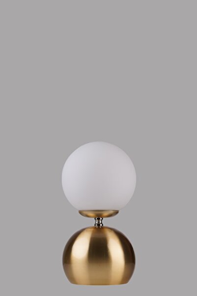 Lumexx OLİVER ESKİTME KAPLAMALI BEYAZ CAMLI MASA LAMBASI