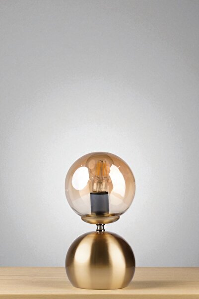 Lumexx OLİVER ESKİTME KAPLAMALI BAL CAMLI MASA LAMBASI