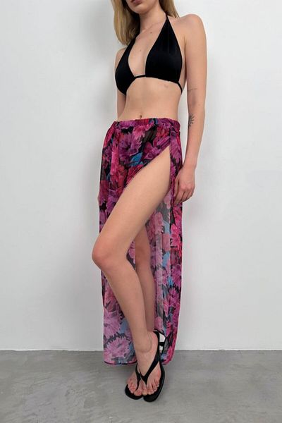 Modayakamoz Patterned Pareo with Double Slits