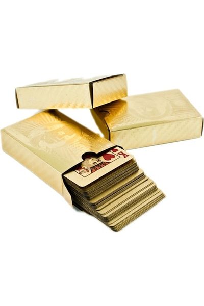 zola Set of Playing Cards, Zola®, Plastic, 9x6 cm, Golden